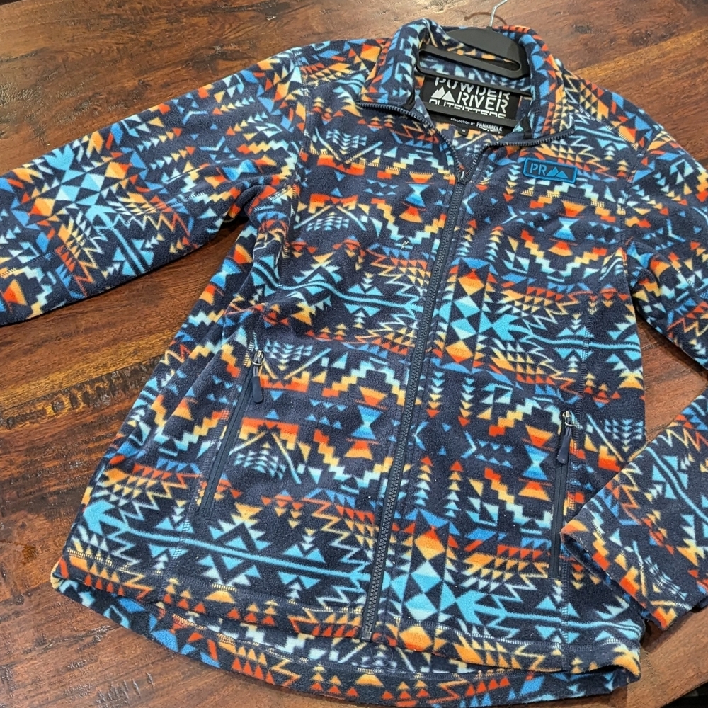 Powder River Outfitters Aztec Southwest Print Full Zip Fleece Men's Small